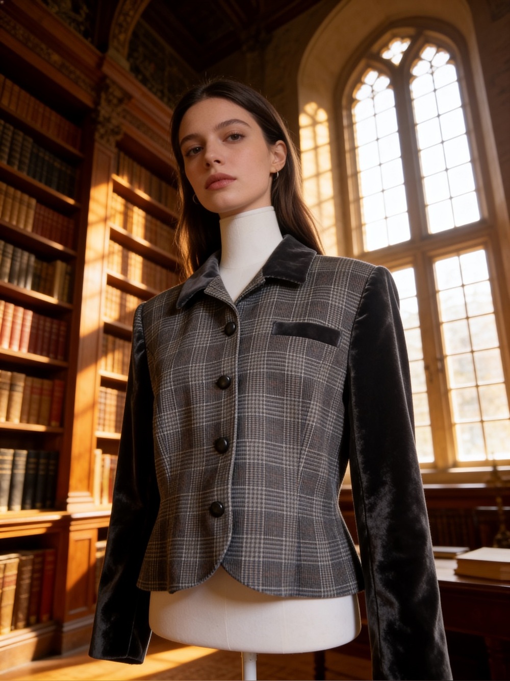 Pendleton Gray and Black Plaid Blazer